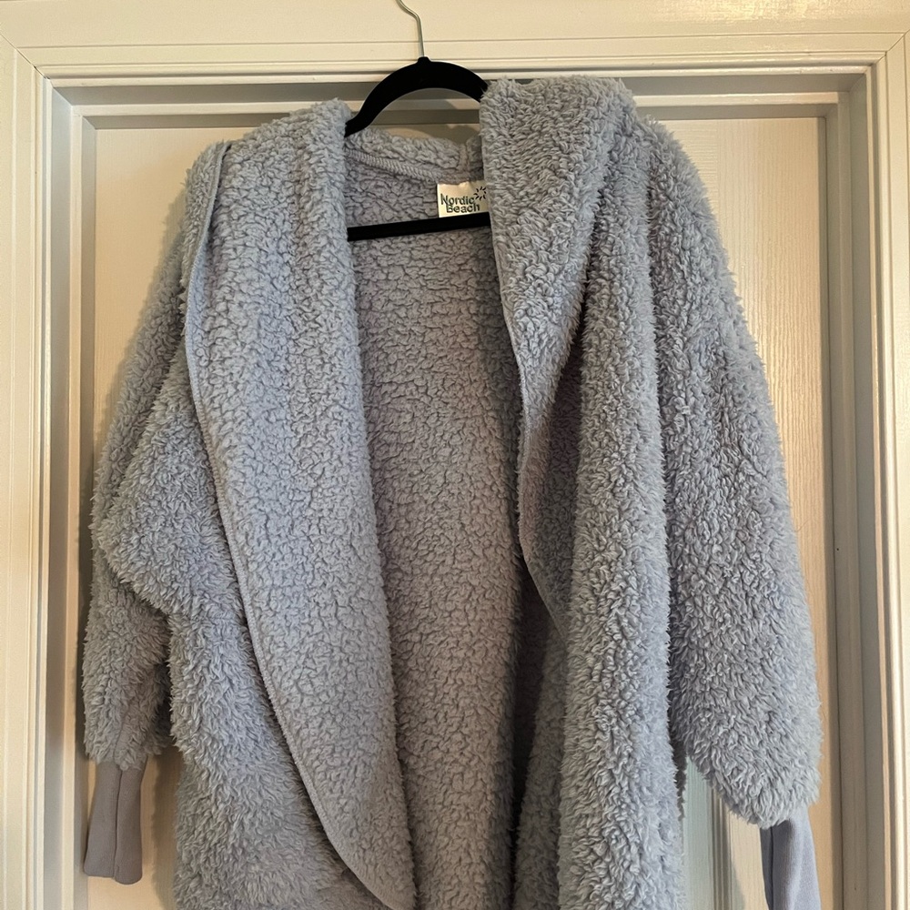 Cozy blue Sherpa Cardigan